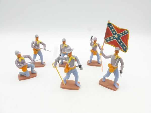 Plasty Group of Confederates (6 figures)