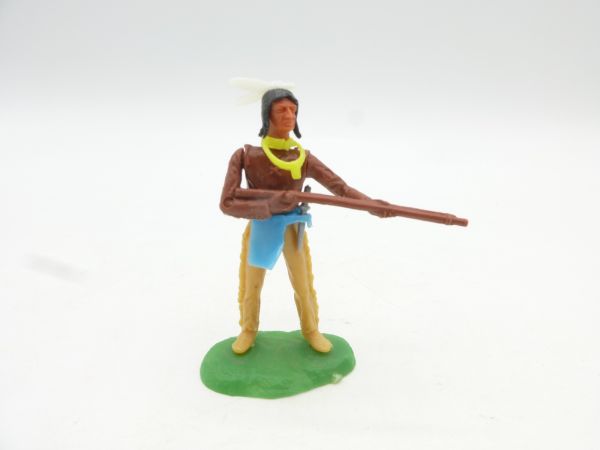 Elastolin 5,4 cm Indianer stehend, Gewehr schießend