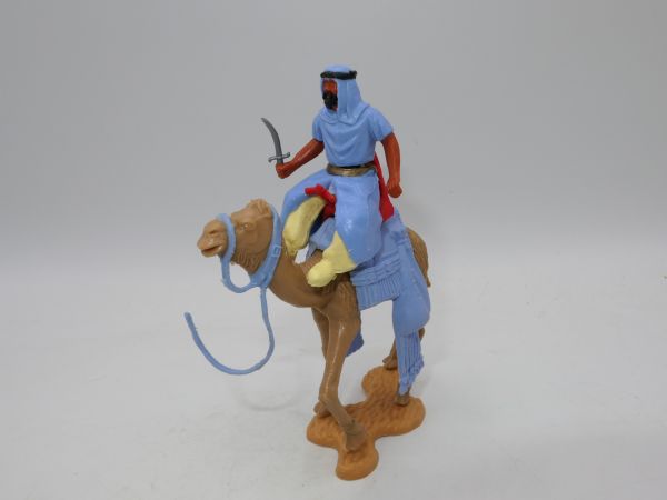 Timpo Toys Camel rider, light blue, light yellow inner trousers, golden belt