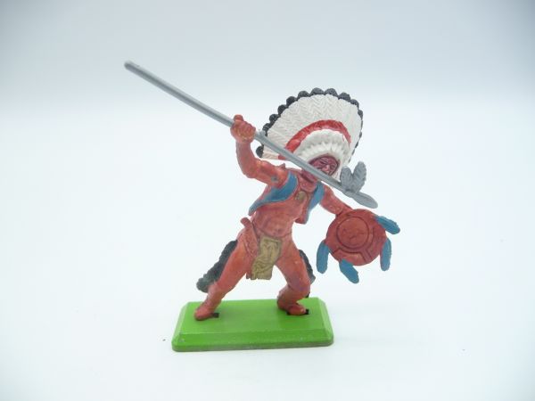 Britains Deetail Indian with spear + shield - brand new