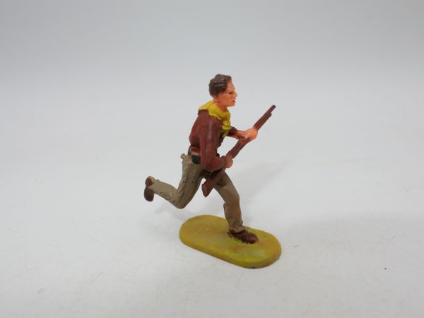 Elastolin 4 cm Cowboy mit Gewehr rennend (braunes Hemd), Nr. 6976