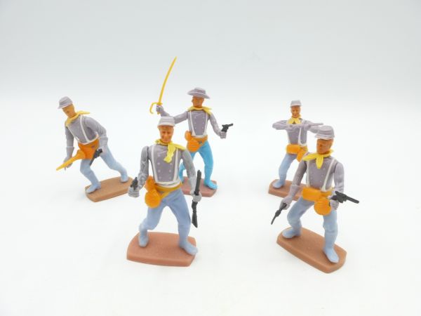 Plasty Group of Confederate Army soldiers on foot (5 figures)
