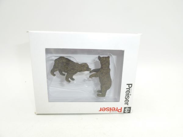Preiser 2 young brown bears (1:25) - orig. packaging, shop discovery
