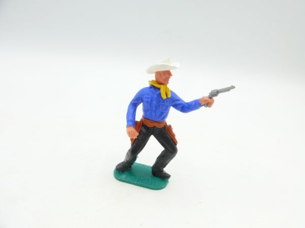 Timpo Toys Cowboy 2. Version, Pistole schießend - seltener Hut