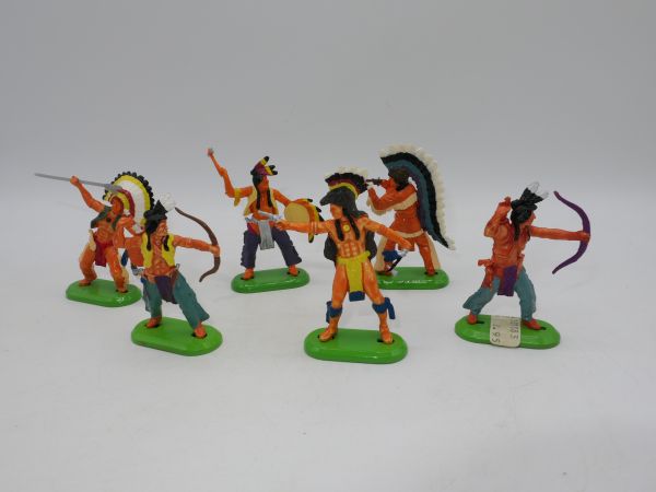 Britains Deetail Group of Indians on foot (6 figures) - brand new