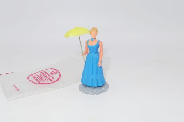 Elastolin 5,4 cm Dame mit Schirm - in Originaltüte