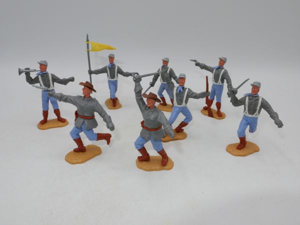 Timpo Toys Gruppe Südstaatler 2. Version stehend (8 Figuren)