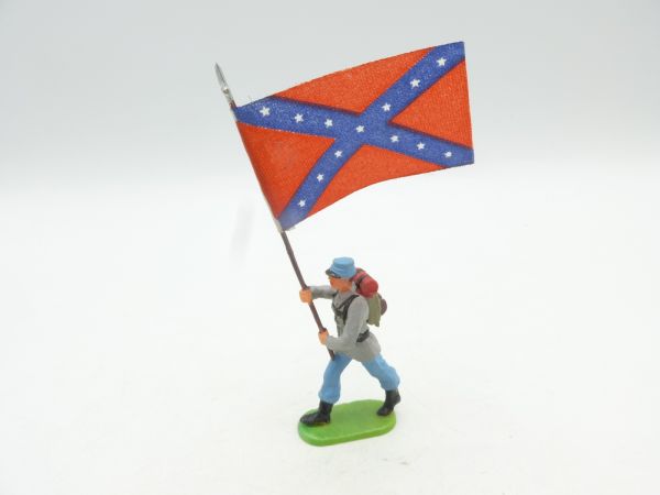 Elastolin 4 cm Southern States: Flag bearer marching, No. 9184