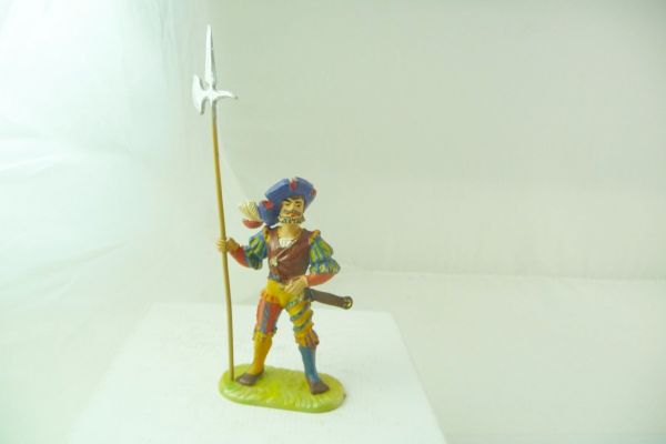 Elastolin 7 cm Landsknecht standing, No. 9028, painting 2 - great painting, see photos