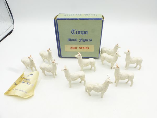 Timpo Toys 10 llamas, ref. No. 6023 - in great Timpo Model Figures box