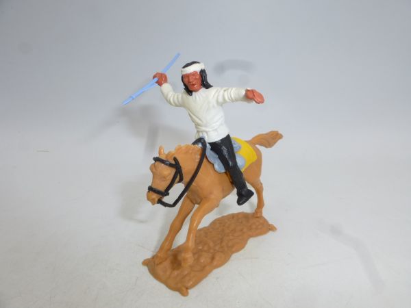 Timpo Toys Apache riding, white with spear - rare
