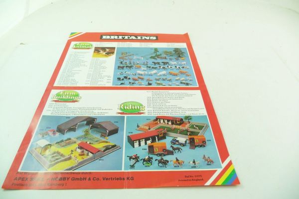 Britains Advertising leaflet "Farm Animals, Buildings, Vehicles and Implements"