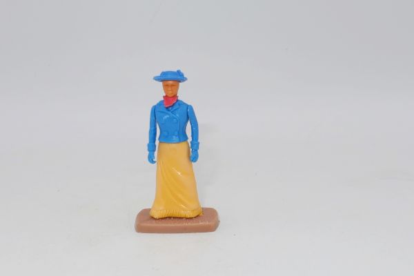Plasty Dame, blauer Hut
