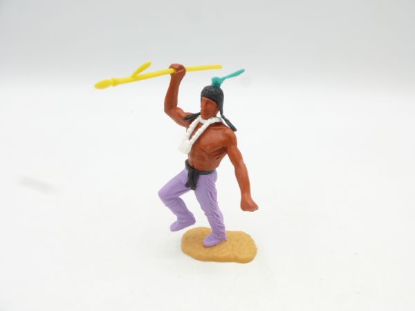 Timpo Toys Indianer 2. Version gehend mit gelbem Speer