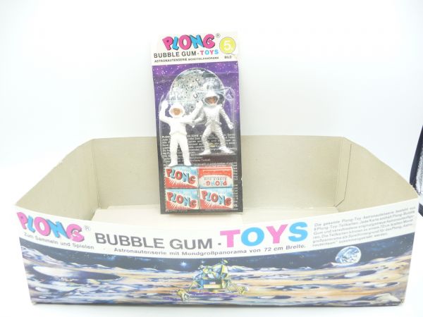 Plong Bubble Gum 2 Astronauten (weiß, silber) 5. Bild - mit seltener Originalschüttbox