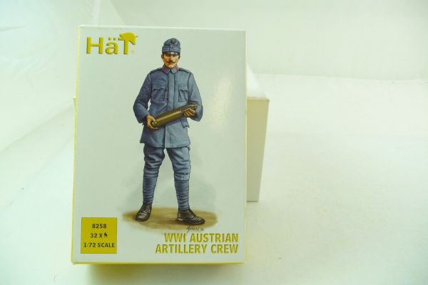 HäT 1:72 WW I Austrian Artillery Crew, No. 8258 - orig. packaging, figures on cast