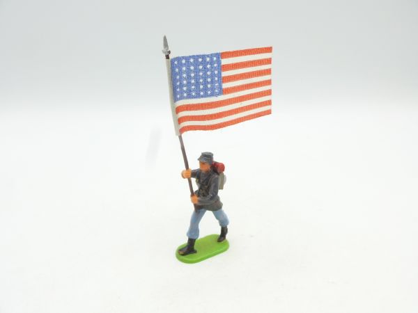 Elastolin 4 cm Northern States: Soldier with flag / flag bearer, No. 9174