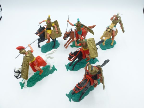Timpo Toys Romans riding (6 figures) - nice set, all shields ok