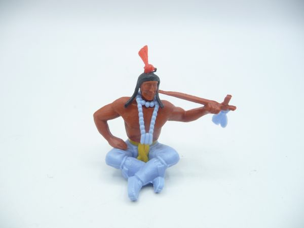 Timpo Toys Indianer 2. Version sitzend mit Friedenspfeife