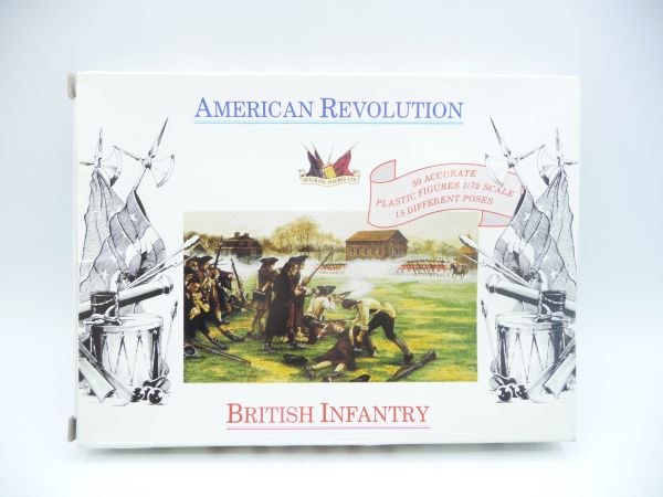 Accurate Figures 1:72 American Revolution "British Infantry", Nr. 7200 - OVP, Figuren am Guss
