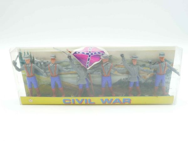 5 Confederate Army soldier Civil War - in small orig. packaging, box with traces of storage