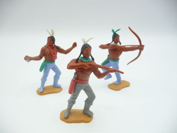 Timpo Toys 3 Indianer 3. Version (großer Kopf)