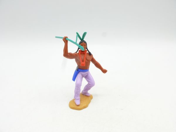 Timpo Toys Indianer 3. Version stehend, Speer werfend