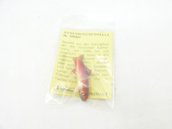 Elastolin soft plastic Rainbow trout, No. 189009 (yellow description) - orig. packaging