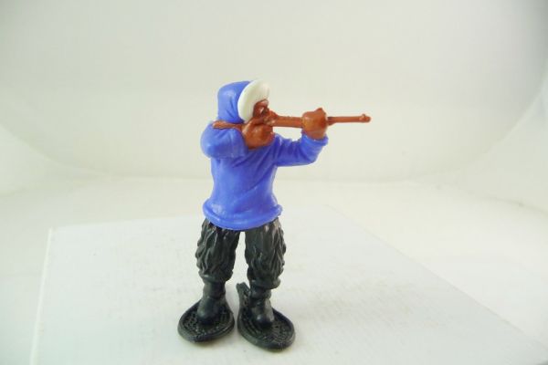 Timpo Toys Eskimo mit Gewehr schiessend grau 
