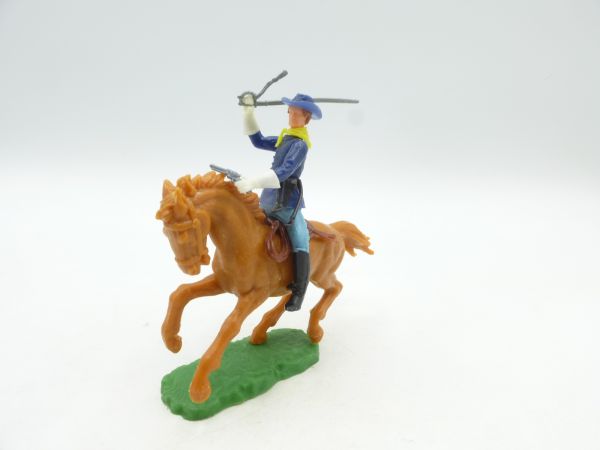 Elastolin 5,4 cm Union Army Soldier on horseback with sabre + pistol