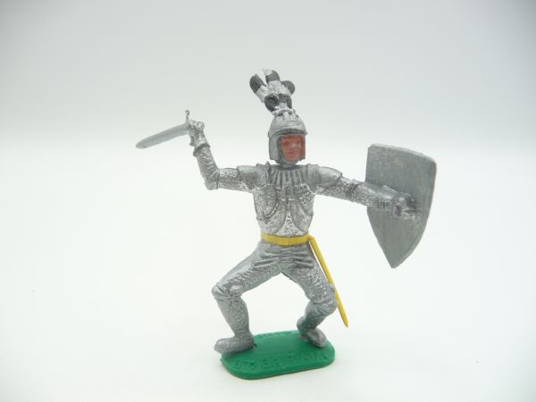 Timpo Toys Silver knight standing with sword + shield