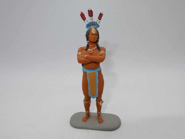 Kreza Models Indianer mit Kopfschmuck (Metallfigur, ca. 8 cm)