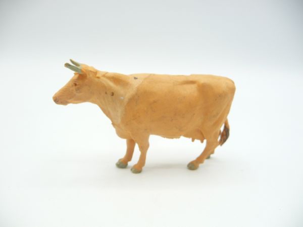 Britains Cow standing, brown/beige - early version, used