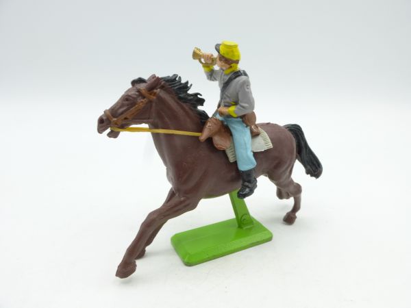 Britains Deetail Confederate riding with trumpet