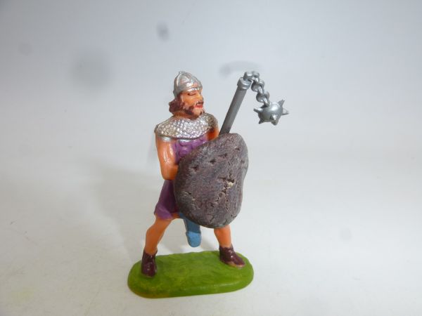 Viking/Norman standing with morning star + shield - great 4 cm modification