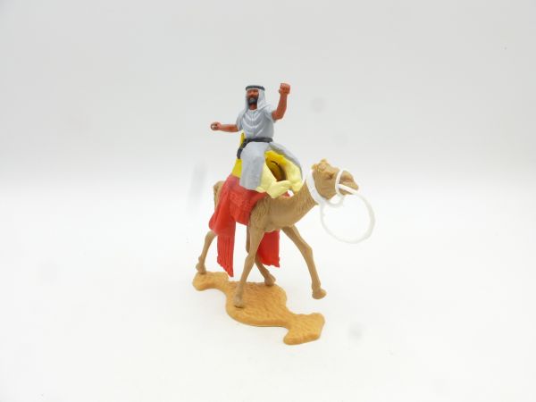 Timpo Toys Araber zu Kamel, grau/silber, Innenhose hellgelb