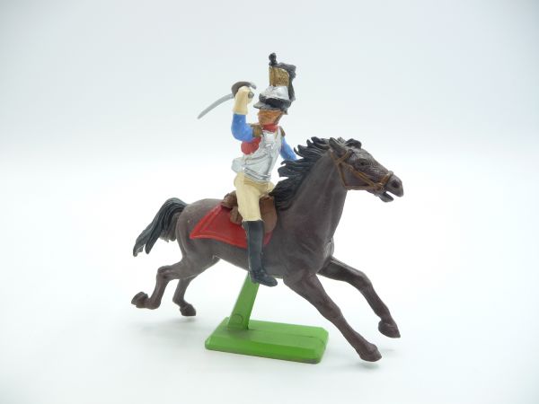 Britains Deetail Waterloo soldier riding, lunging with sabre from above - great uniform