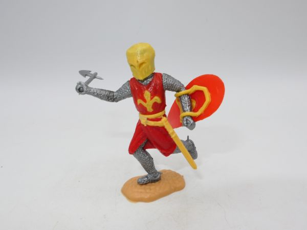 Timpo Toys Medieval knight red/yellow, running - shield loops ok
