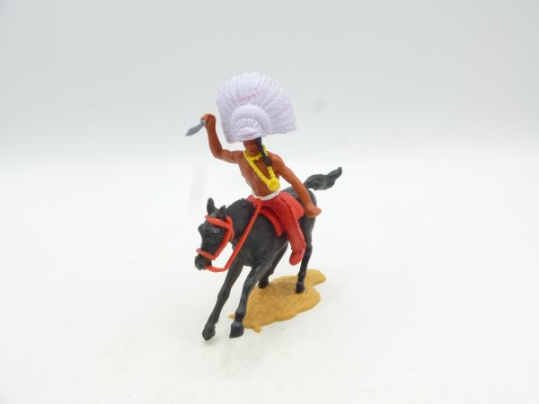 Timpo Toys Indian 3rd version riding, chief with knife