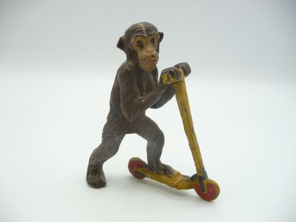 Lineol Monkey on scooter - extremely rare figure