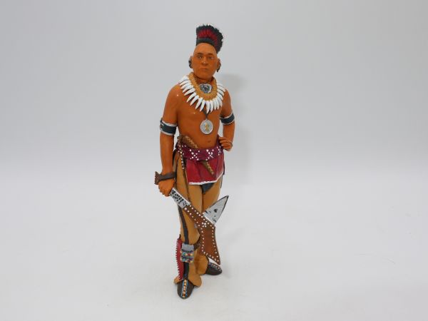 Irokese mit Beil (ca. 13 cm Größe) - tolle Figur
