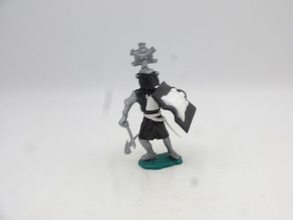 Timpo Toys Visor knight standing, black/white - shield loops ok