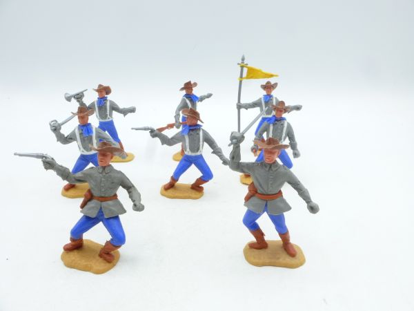 Timpo Toys Südstaatler 1. Version (8 Figuren), beige Bodenplatten