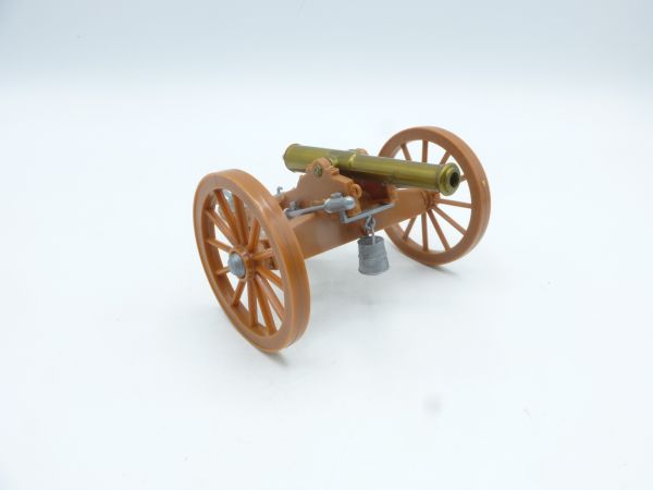 Timpo Toys Bürgerkriegskanone / Geschütz, braune Räder