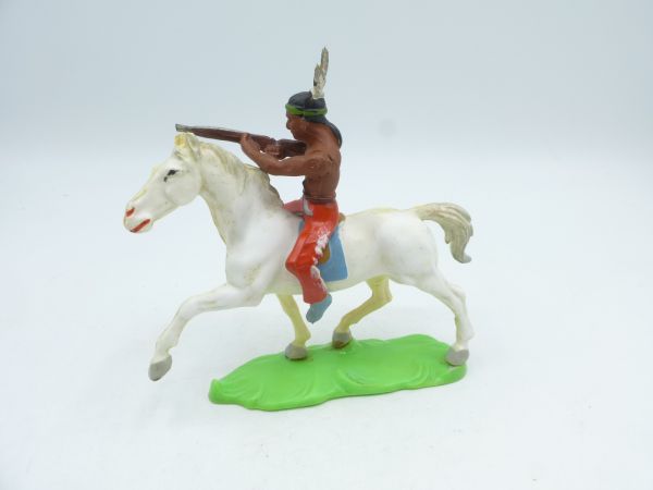 Indian riding, shooting rifle (horse of Lisanto)