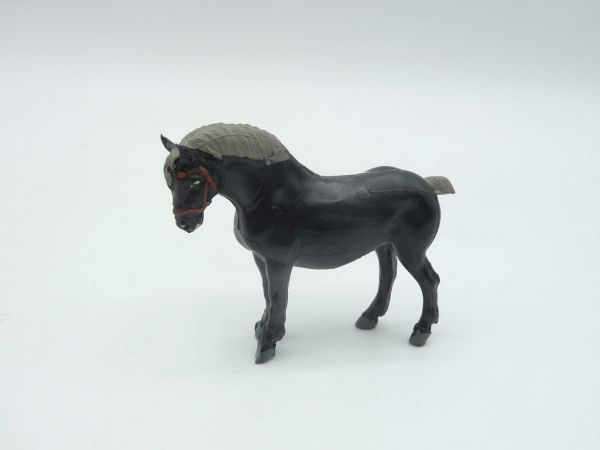 Merten Heavy horse standing, black, suitable for 4 cm figures - great painting