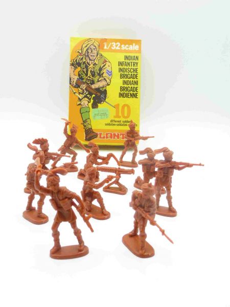 Atlantic 1:33 Indian Infantry - extremely rare, complete, 10 figures