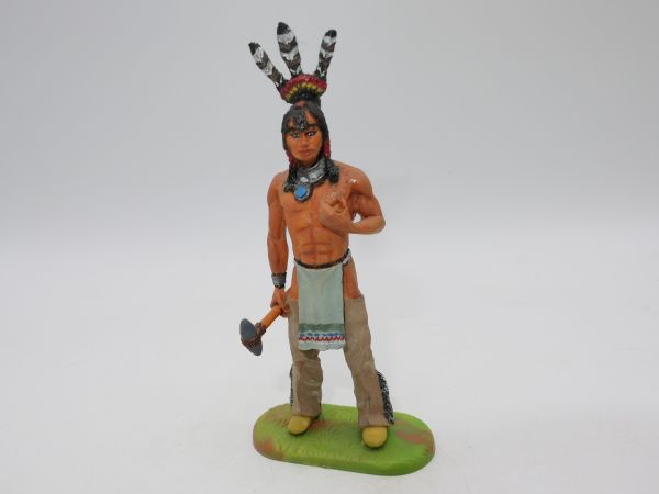 Indianer mit Steinbeil - toller 7 cm Umbau
