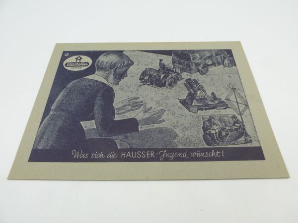 Elastolin Original postcard "Was sich die Hausser Jugend wünscht"