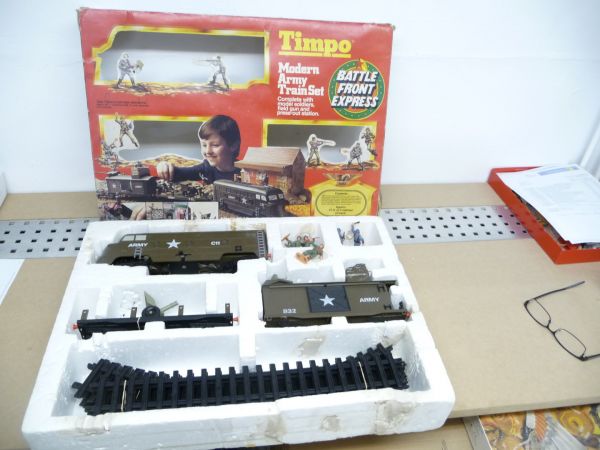 Timpo Toys Modern Army Train Set - OVP, Inhalt komplett u. guter Zustand